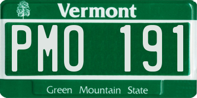 VT license plate PMO191