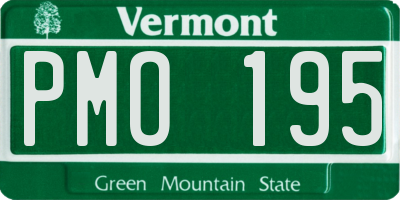 VT license plate PMO195