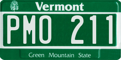 VT license plate PMO211