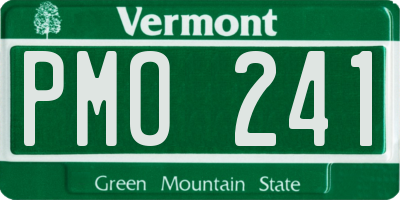 VT license plate PMO241