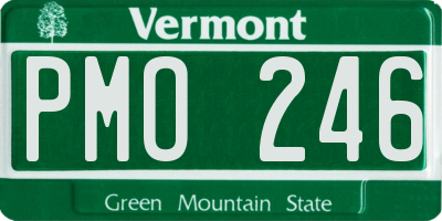 VT license plate PMO246