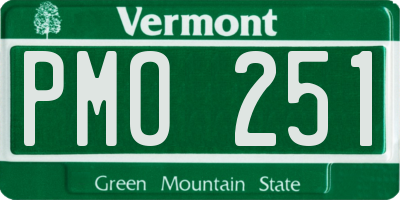 VT license plate PMO251