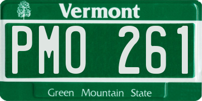 VT license plate PMO261