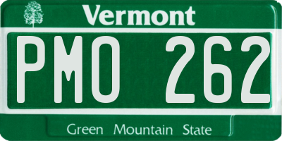 VT license plate PMO262