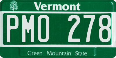 VT license plate PMO278