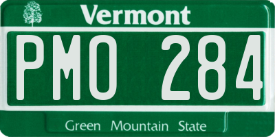 VT license plate PMO284