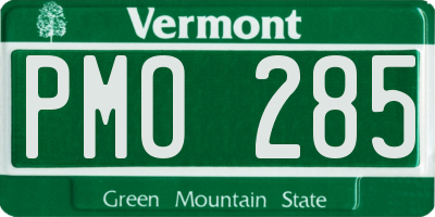 VT license plate PMO285