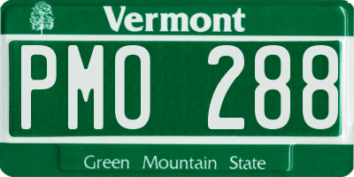 VT license plate PMO288