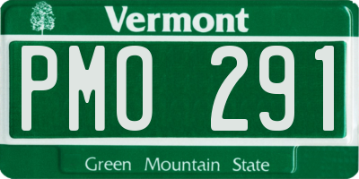 VT license plate PMO291