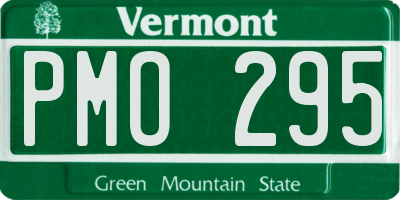 VT license plate PMO295