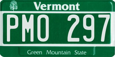 VT license plate PMO297