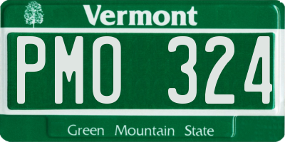 VT license plate PMO324