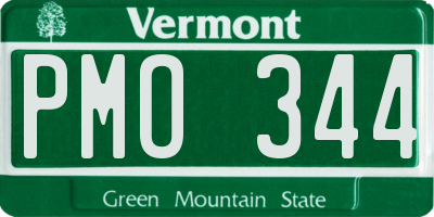 VT license plate PMO344