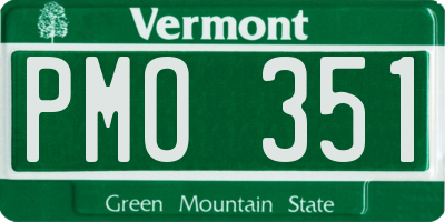 VT license plate PMO351