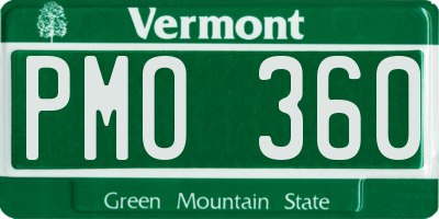 VT license plate PMO360