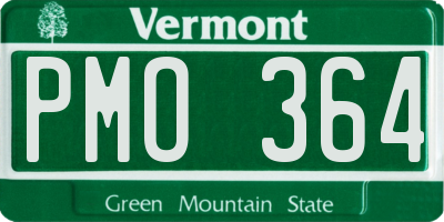 VT license plate PMO364