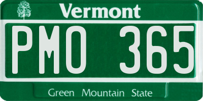 VT license plate PMO365