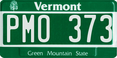 VT license plate PMO373
