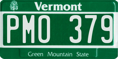 VT license plate PMO379