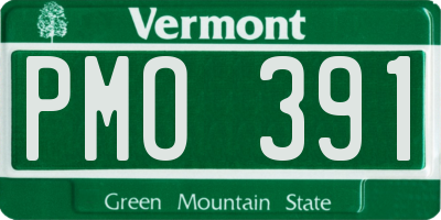 VT license plate PMO391