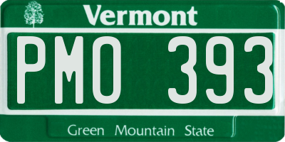 VT license plate PMO393