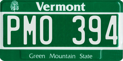 VT license plate PMO394