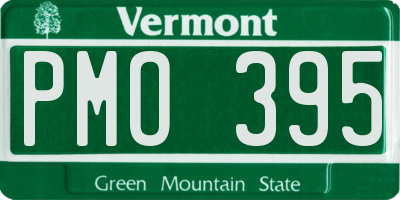 VT license plate PMO395