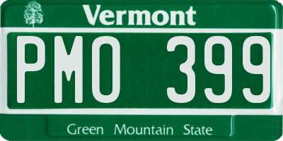 VT license plate PMO399
