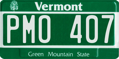 VT license plate PMO407