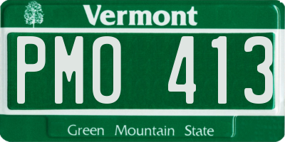 VT license plate PMO413