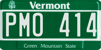 VT license plate PMO414