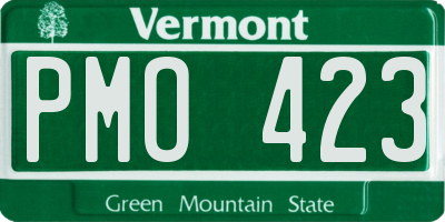 VT license plate PMO423