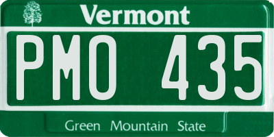 VT license plate PMO435
