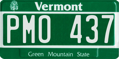 VT license plate PMO437
