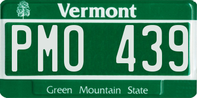 VT license plate PMO439