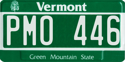 VT license plate PMO446