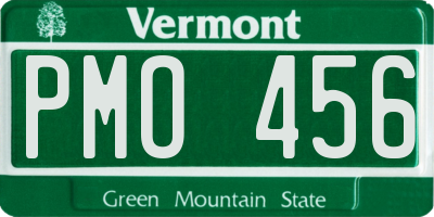 VT license plate PMO456