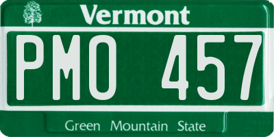 VT license plate PMO457