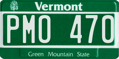 VT license plate PMO470