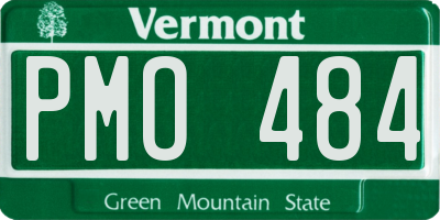 VT license plate PMO484