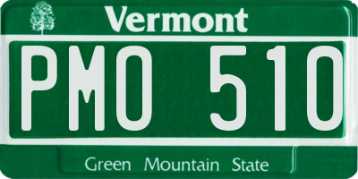 VT license plate PMO510