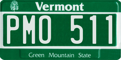 VT license plate PMO511