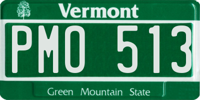 VT license plate PMO513
