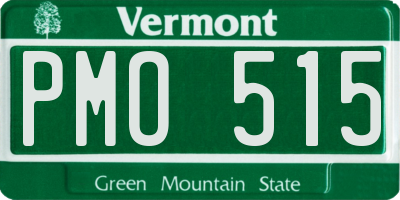 VT license plate PMO515