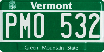 VT license plate PMO532