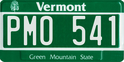 VT license plate PMO541