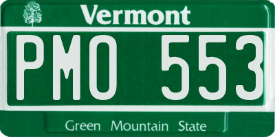 VT license plate PMO553