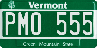 VT license plate PMO555