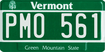 VT license plate PMO561