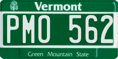 VT license plate PMO562